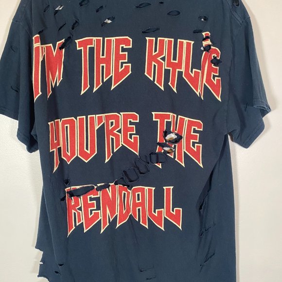 Kylie I'm the Kylie You're the Kendall Distressed T-Shirt - Picture 4 of 9